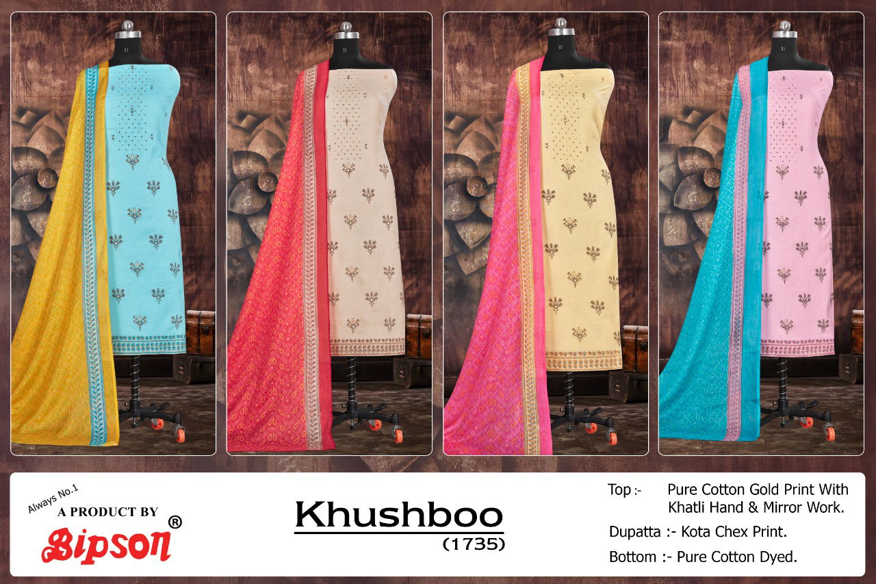 Bipson Khushboo 1735 Casual Wear Cotton Printed Dress Material